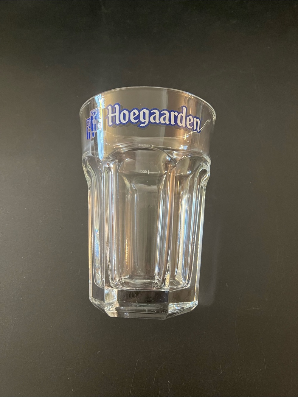Branded Clear Beer Glass - Blue Logo